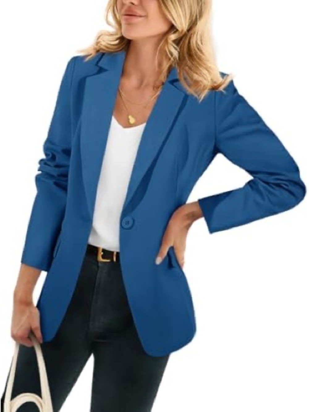 Women’s | Structured Blazer, Blue | Size Small | Tailored Single Button Jacket